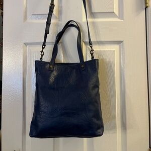 American Leather Tooled Leather Bag